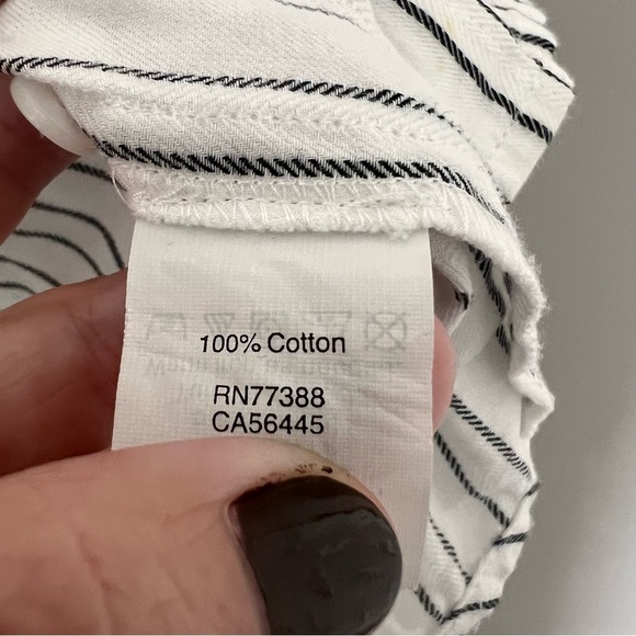 2/25 Madewell courier shirt Top Blouse White size XS - Picture 5 of 5